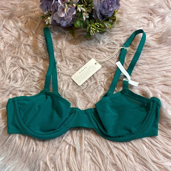aerie Other - NWT SMOOTHEZ By Aerie Balconette Mesh Unlined Bra Green